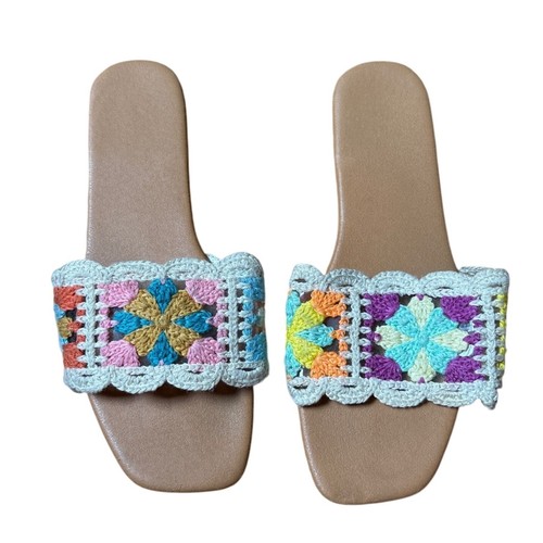 Crochet slide sandals womens - slide,