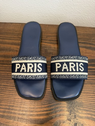 Paris logo slide sandals - slide, 9