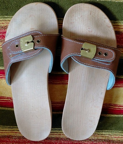 Scholl wooden sandals - wooden,