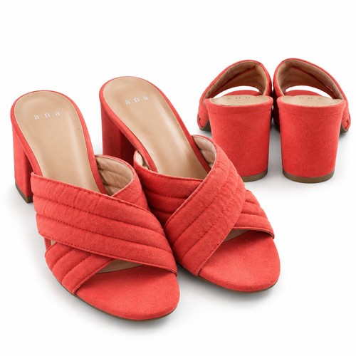 Coral block heel - coral,