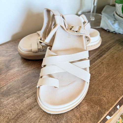 Alohas cream leather gladiator - cream,